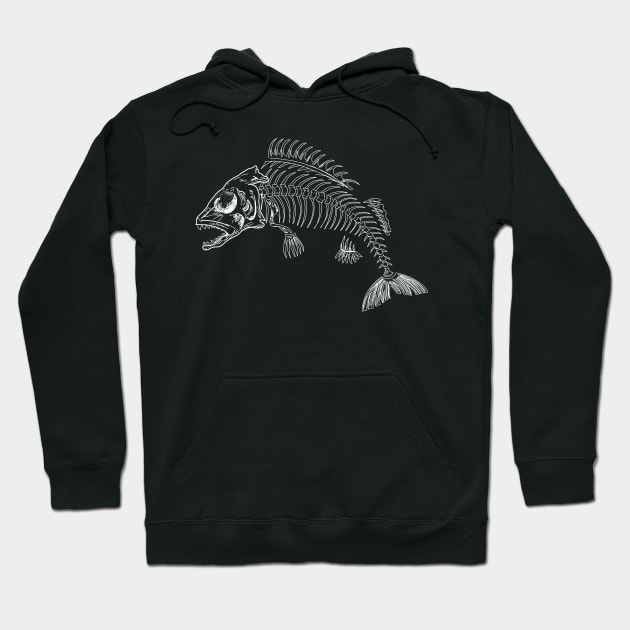 Hand drawn Fishbone Hoodie by jitkaegressy